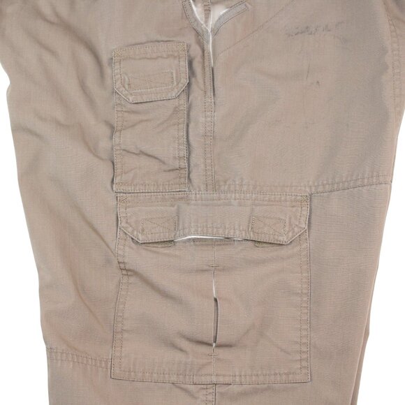 5.11 Tactical Series Cargo Pants Sz 38 X 32 Tan Brown Ripstop Elastic Waistband - Picture 14 of 16
